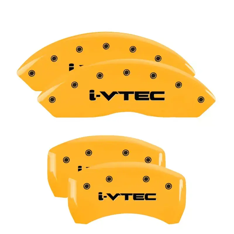 Worldwide Shipping MGP Throtl 4 Caliper Covers Engraved Front & Rear i-Vtec Yellow - 39018SIVTYL 39018SIVTYL