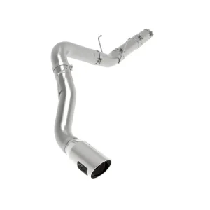 AFE Throtl LARGE BORE HD 5in 409-SS DPF-Back Exhaust w/Pol Tip - 49-42078-P 49-42078-P Warranty Included