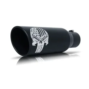 Save Now Gibson Throtl Patriot Skull Rolled Edge Angle-Cut Tip - 5in OD/4in - 76-1001 76-1001