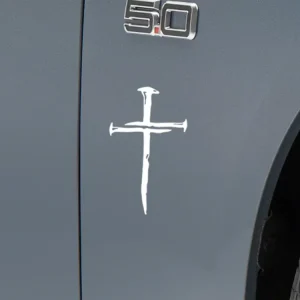 Sale SEC10 Throtl Cross of Nails Decal; White 471676 (Universal; Some Adaptation May Be Required)