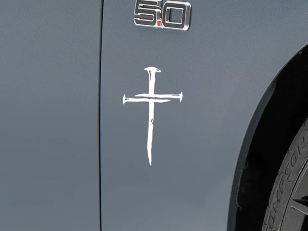Sale SEC10 Throtl Cross of Nails Decal; White 471676 (Universal; Some Adaptation May Be Required)