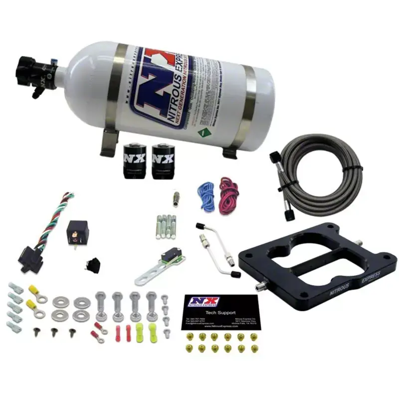Special Discount Nitrous Express Throtl Q-Jet/Holley Spread Bore Nitrous Kit 50-300HP w/10lb Bottle - 30080-10 30080-10