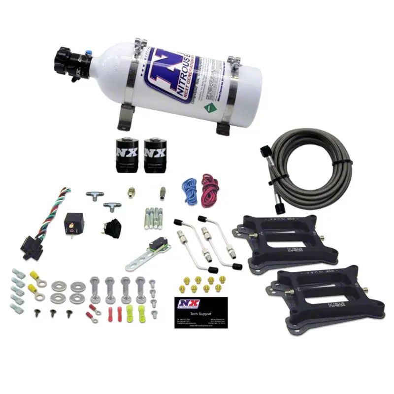 Authentic Nitrous Express Throtl Dual/4150/Gasoline Nitrous Kit 50-300HP w/5lb Bottle - 30240-05 30240-05