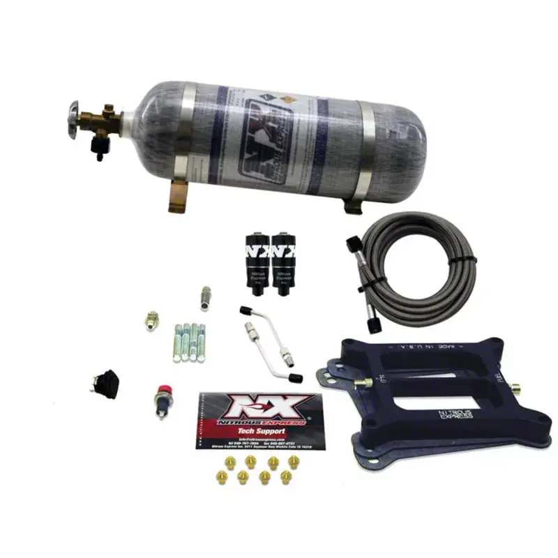Nitrous Express Throtl 4150 Hitman 4-BBL Nitrous Kit 100-200HP w/Composite Bottle - 40040-12 40040-12 Shop Now