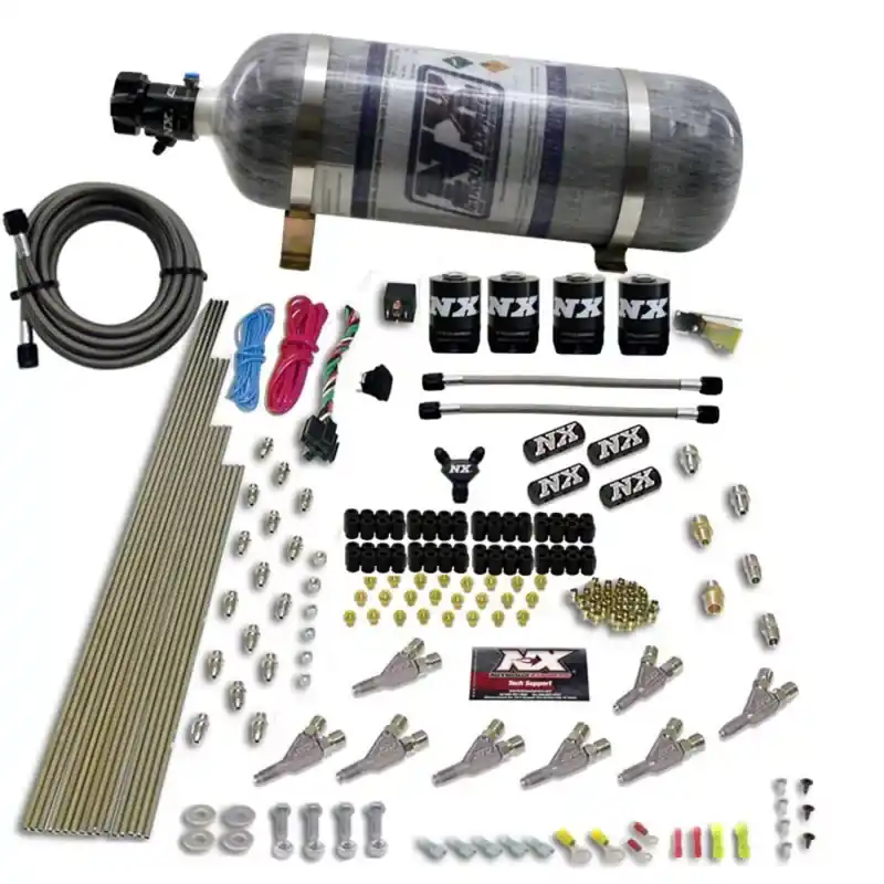 Secure Checkout Nitrous Express Throtl STD Nozzle Nitrous Kit 200-500HP Gas w//Dist Block - 80018-12 80018-12