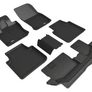 3D MAXpider Throtl 18-22 Volkswagen Tiguan 7-Seats Kagu 1st 2nd & 3rd Rows - Black L1VW10701509 Mega Sale