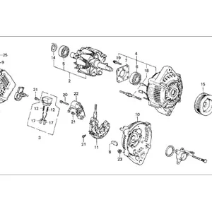 Budget Genuine Honda 06311-PE1-661RMAlternator Assembly (Reman)
