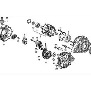 Genuine Honda 31100-P5M-013Alternator Assembly (Cjv71) (Denso) Latest