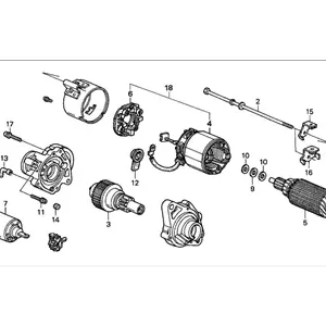 Crafted Genuine Honda 31200-P01-015Starter Motor Assembly