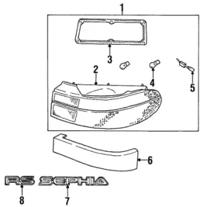 Free Returns Genuine Kia 0K24A51150DLamp-Rear, Combination, RH