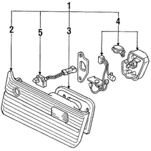 Professional Grade Genuine Honda 34155-SM5-A01Light Assy., L. Lid