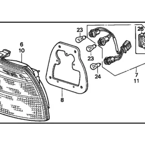 Genuine Honda 33500-SV4-A02Taillight Assy., R. Express Delivery