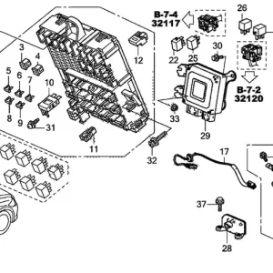 Genuine Honda 38200-SZT-A21Box Assembly, Fuse Handmade