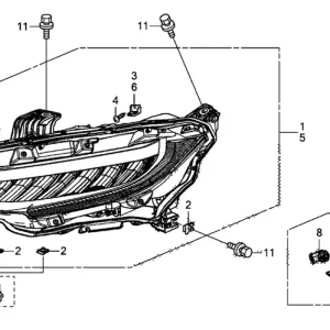 Genuine Honda 33150-TEG-A22Headlight Assembly, Driver Side Free Shipping