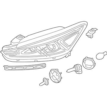 Markdown Genuine Kia 92101F6030Driver Side Headlight Assembly